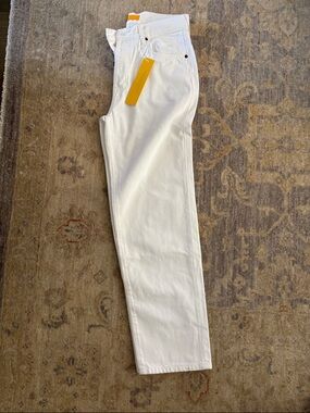 YELABEL Yellow Label Co Men's White Straight-Leg Jeans